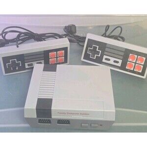Family Computer System Mini Retro 8-Bit Game Console 2 Controllers AV Output